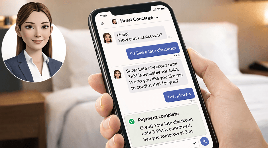 AI assistant chat helping reception team